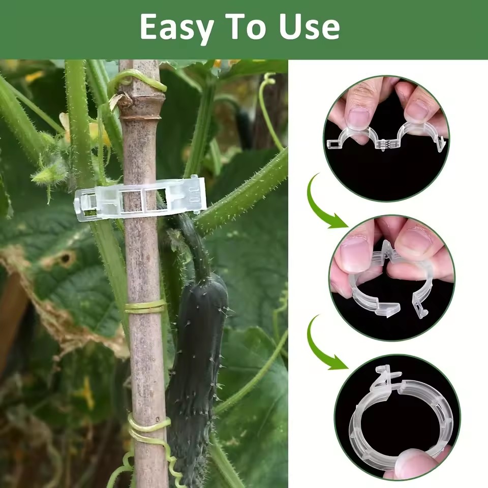20個入り植物サポートクリップ、スナップオン式再利用可能なガ - Gardening Tools Vegetables のレビューと価格