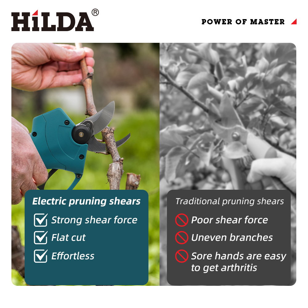 HILDA 18V ブラシレスコードレス電動剪定鋏充電式果樹 - Gardening Tools Vegetables のレビューと価格