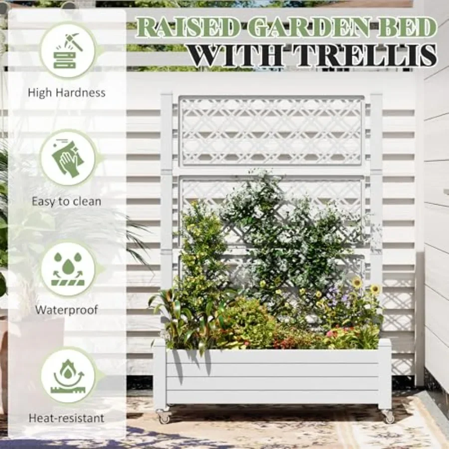トレリス式高床菜園、自動給水プランターボックス - Self-Watering Planter のレビューと価格