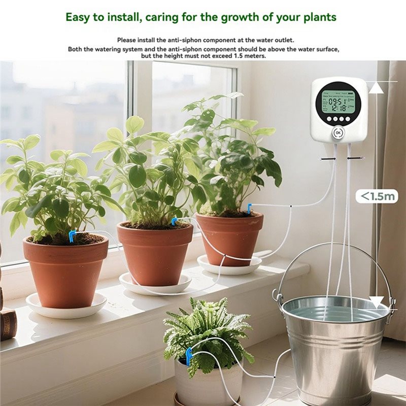 ALIM-鉢植え植物30本用 デュアルポンプ自動給水器 室内 - Automatic Plant Waterer のレビューと価格
