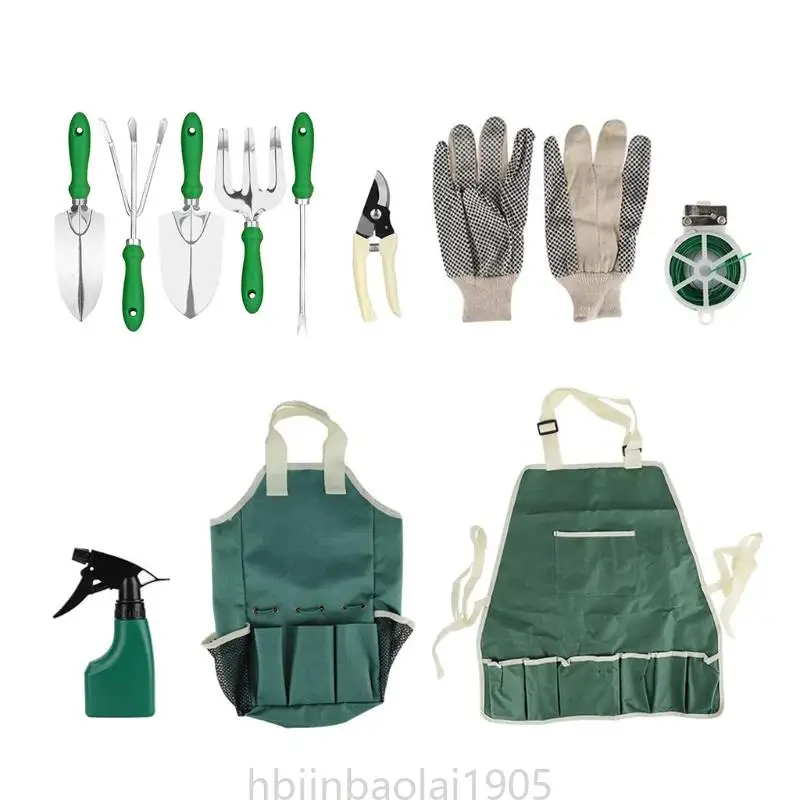 11点セットの頑丈な手工具セット。収納に便利なトートバッグ付 - Spade Digging Fork のレビューと価格